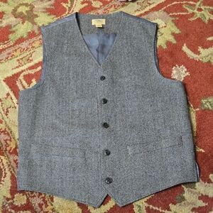 Tre Vero Gray Herringbone Vest